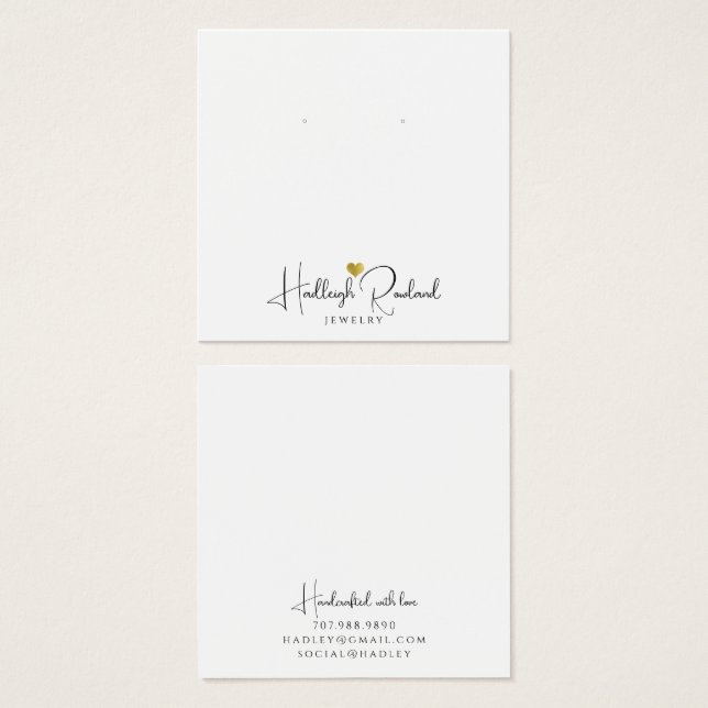 Minimalist monogramm Schmuckstücke  (Vorne & Hinten)