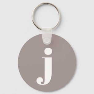 Minimalist monogrammierter Anfangsbuchstabe in Tau Schlüsselanhänger