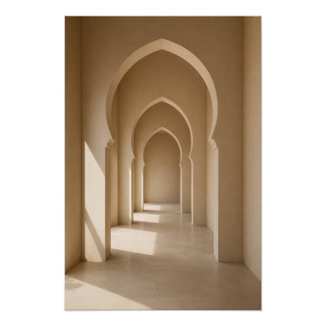 Minimalist Moroccan Architecture Poster Print (Devant)