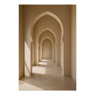 Minimalist Moroccan Archway Poster