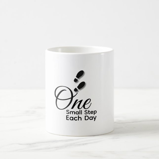 Minimalist Motivational Mug – One Small Step Each  (Centre)
