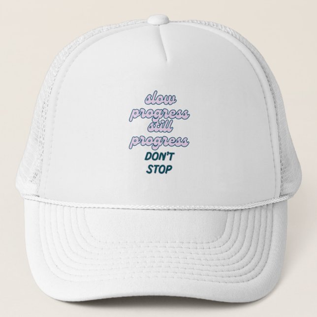 Minimalist Motivational Quote Baseball Cap Truckerkappe (Vorderseite)