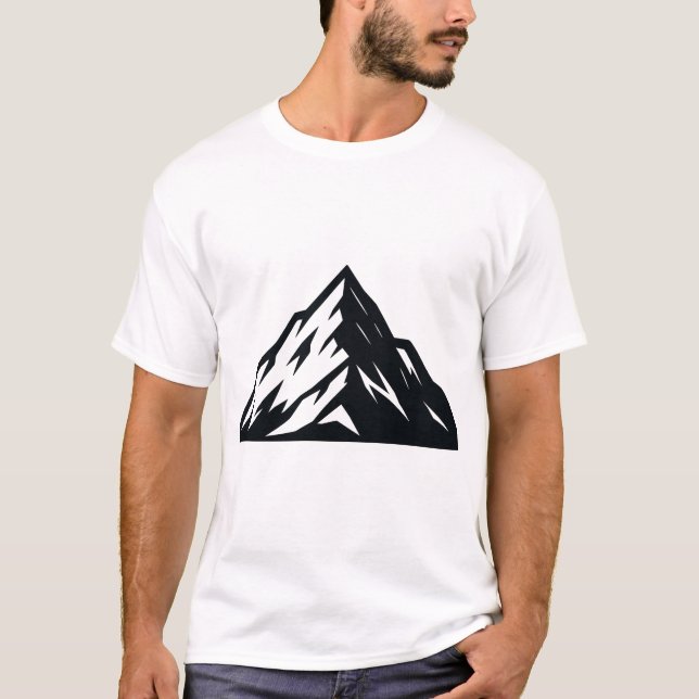Minimalist Mountain Vector | Outdoor Nature Aesthe T-Shirt (Vorderseite)