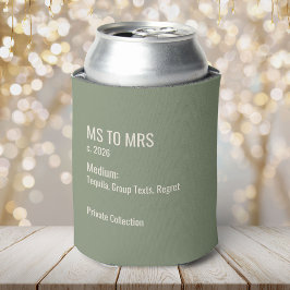 Minimalist Museum Label Bachelorette Party Favor Dosenkühler