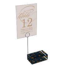 Minimalist Navy & Antique Gold Ägyptisches Muster