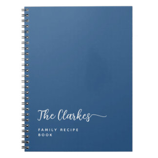 Minimalist Navy Blue Family Stationery Notizblock