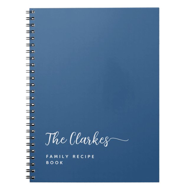 Minimalist Navy Blue Family Stationery Notizblock (Vorderseite)