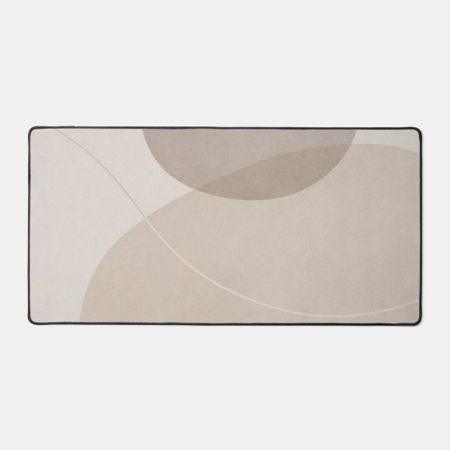 Minimalist Neutral Beige Schreibtischunterlage (Vorderseite)