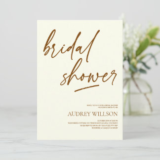 Minimalist Neutral Bridal Shower Invitation Einladung