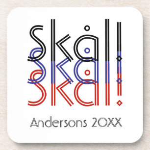 Minimalist Norway Skål!   Verlobungsgeschenk Getränkeuntersetzer