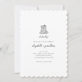 Minimalist Oh Finally Script Hochzeit Einladung
