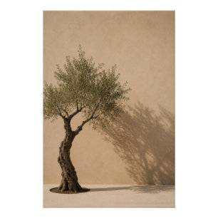 Minimalist Olive Tree Wall Art Poster