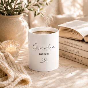 Minimalist Oma EST Jahr Individuelle Geschenktas Kaffeetasse