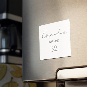 Minimalist Oma EST Jahr   Individueller Magnet