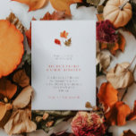 Minimalist Orange Autumn Leaves Wedding Einladung<br><div class="desc">Minimalist Autumn Leaves Wedding Invitation</div>