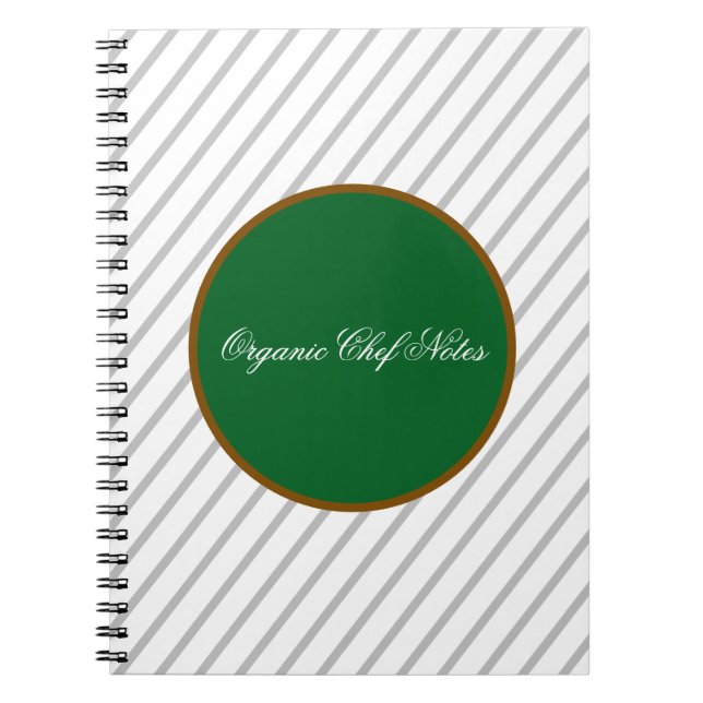 Minimalist Organic Chef Spiral Notebook Notizblock (Vorderseite)