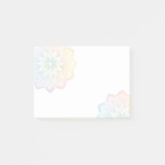 Minimalist Pastel Rainbow Floral Post-it Klebezettel
