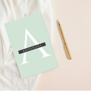 Minimalist Pastell-Mint Personalisierter Name Post-it Klebezettel