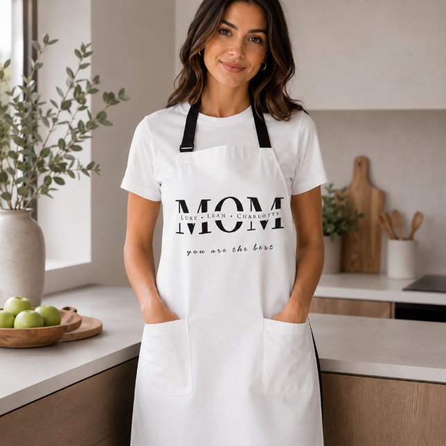 Minimalist Personalisierte Mama Name Schürze (Von Creator hochgeladen)