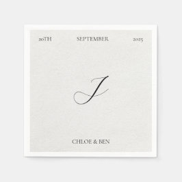 Minimalist, Personalized Napkins Serviette