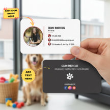 Minimalist Pet Sitting Pfotenabdruck Foto und Soci