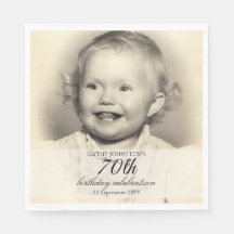 Minimalist Photo 70th Birthday