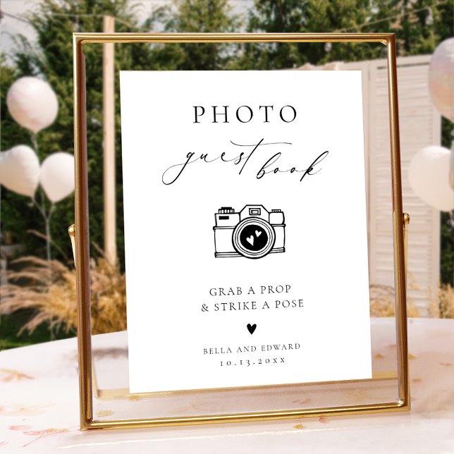 Minimalist Photo Guest Book Wedding Sign Poster (Von Creator hochgeladen)