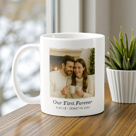 Minimalist Photo Personalized Text Keepsake Kaffeetasse