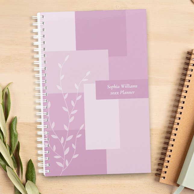 Minimalist Pink Mauve Abstract Botanical Planner Planer (Von Creator hochgeladen)