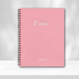 Minimalist Pink Spiral Notebook – “Essentials” Notizbuch