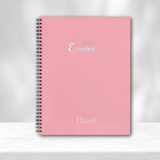 Minimalist Pink Spiral Notebook – “Essentials” Notizbuch (Von Creator hochgeladen)