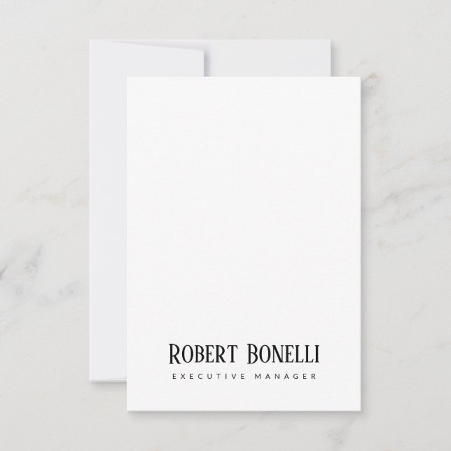 Minimalist Plain Black & White Modern Plain RSVP Karte (Vorderseite)