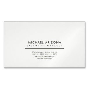 Minimalist Plain Modern Magnetische Visitenkarte