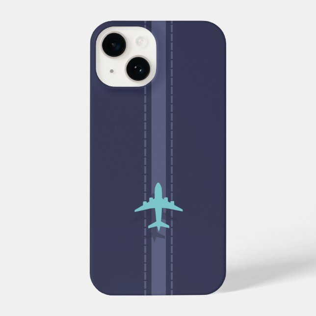 Minimalist plane themed iPhone 14 hülle (Rückseite)