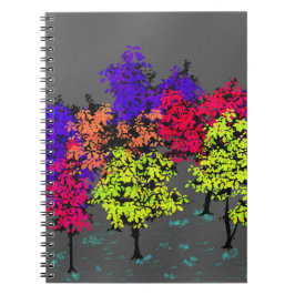 Minimalist Pops of Color Trees Journal Notebook Notizblock