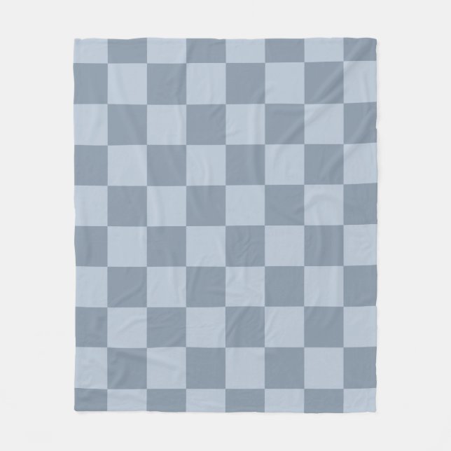 Minimalist Powder Blue Checkerboard Pattern Fleecedecke (Vorderseite)