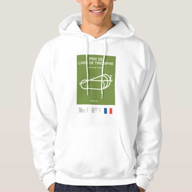 Minimalist Prix De L'Arc De Triomphe Racing Hoodie (Vorderseite)