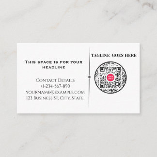 ​Minimalist Professional Business Card with QR Cod Visitenkarte