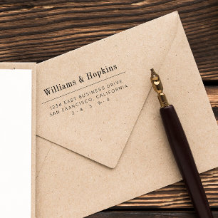 Minimalist Professional Business Return Address Permastempel