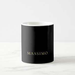 Minimalist Professionell Gold & Schwarz Farbname Kaffeetasse