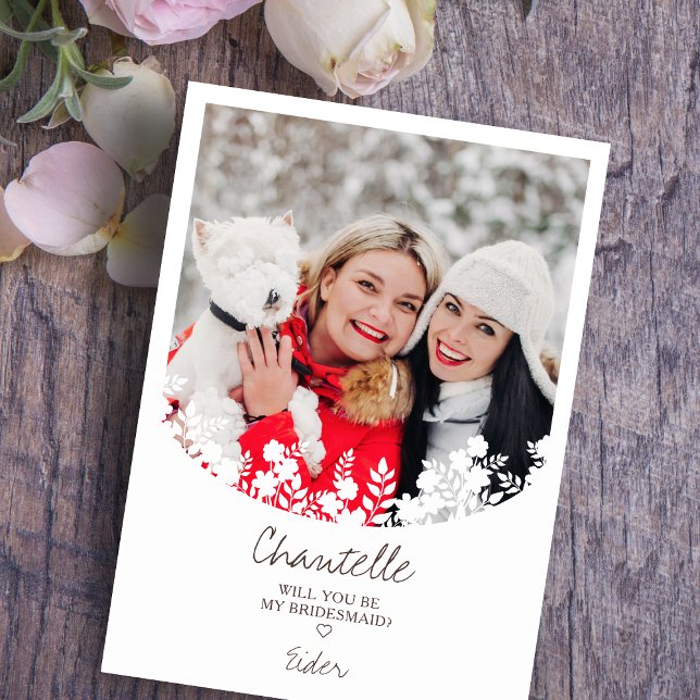 Minimalist Proposal Wildflowers Frame Bridesmaid (Von Creator hochgeladen)