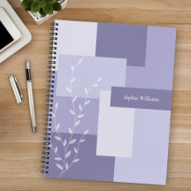 Minimalist Purple Botanical Journal Notebook