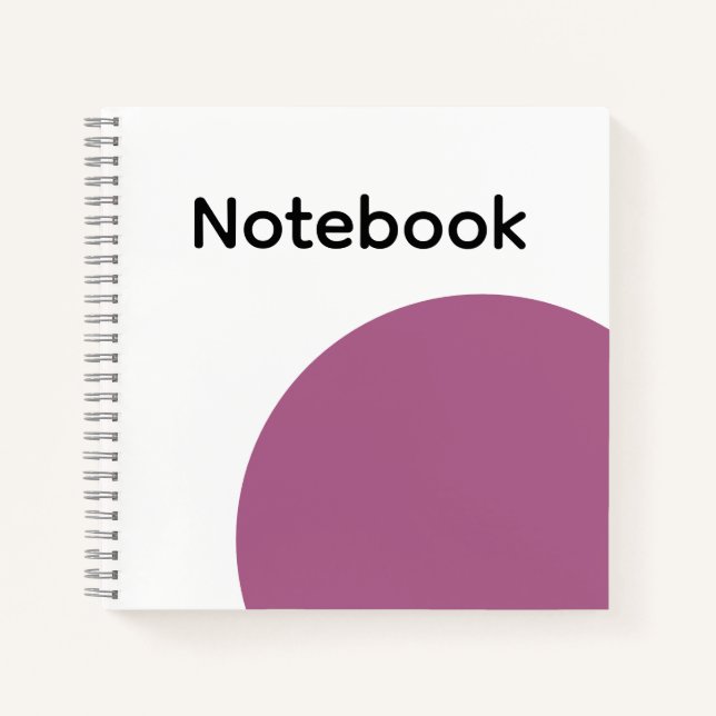 Minimalist Purple Circle Notebook Notizbuch (Vorderseite)