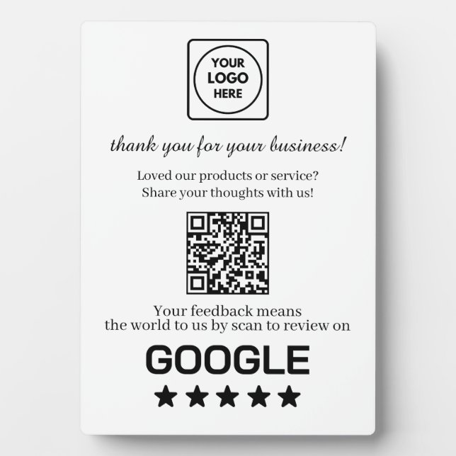 Minimalist QR Code | Modern Clean Custom Design Fotoplatte (Vorderseite)