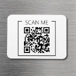 Minimalist QR Code Scan Me Business Magnet<br><div class="desc">Make it effortless for customers to connect with your brand using this minimalist QR code business magnet. Featuring a clean “Scan Me” design, this magnet is perfect for metal surfaces like fridges, filing cabinets, or display boards. Ideal for entrepreneurs, pop-up shops, and trade show giveaways—just stick, scan, and share your...</div>