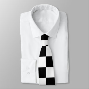 Minimalist Retro Kariert – Monochrome Streetwear Krawatte