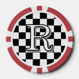 Minimalist Retro Kariert – Monochrome Streetwear Pokerchips