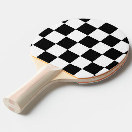 Minimalist Retro Kariert – Monochrome Streetwear Tischtennis Schläger