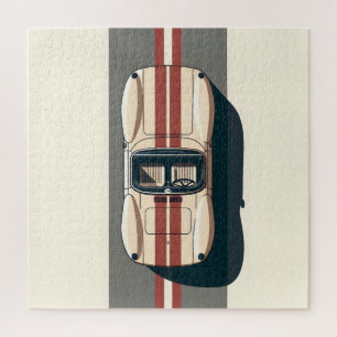 Minimalist Retro-Rennstreifen für Autos
