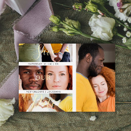 Minimalist Romantic 4 Wedding Engagement Photos Folieneinladung